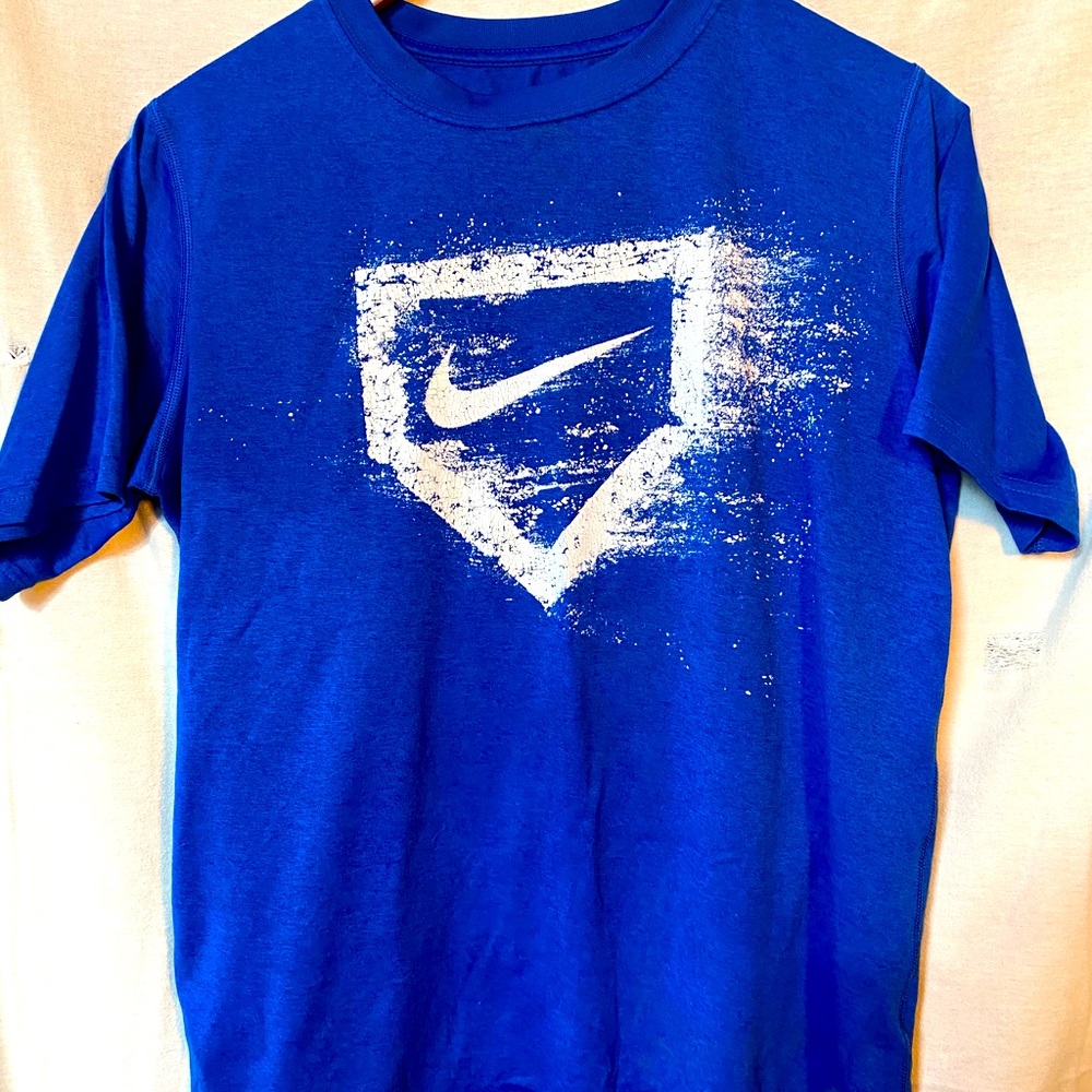 Boys Nike DriFit T-shirts with baseball design.
